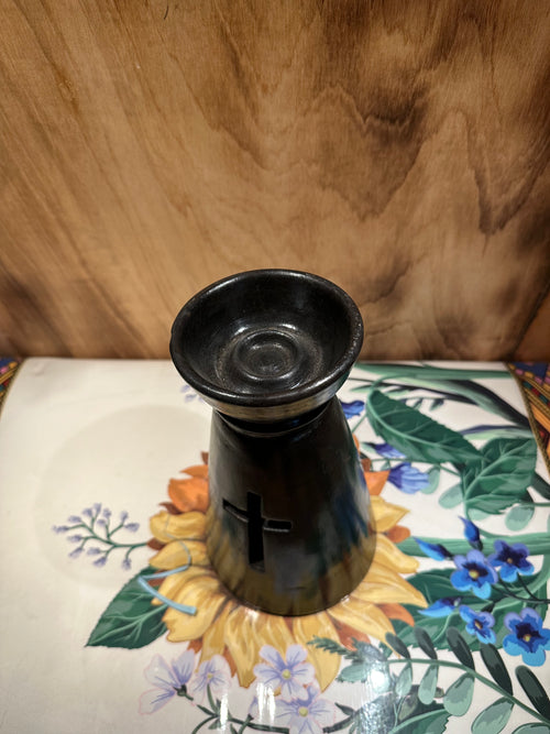 Clay candle holder