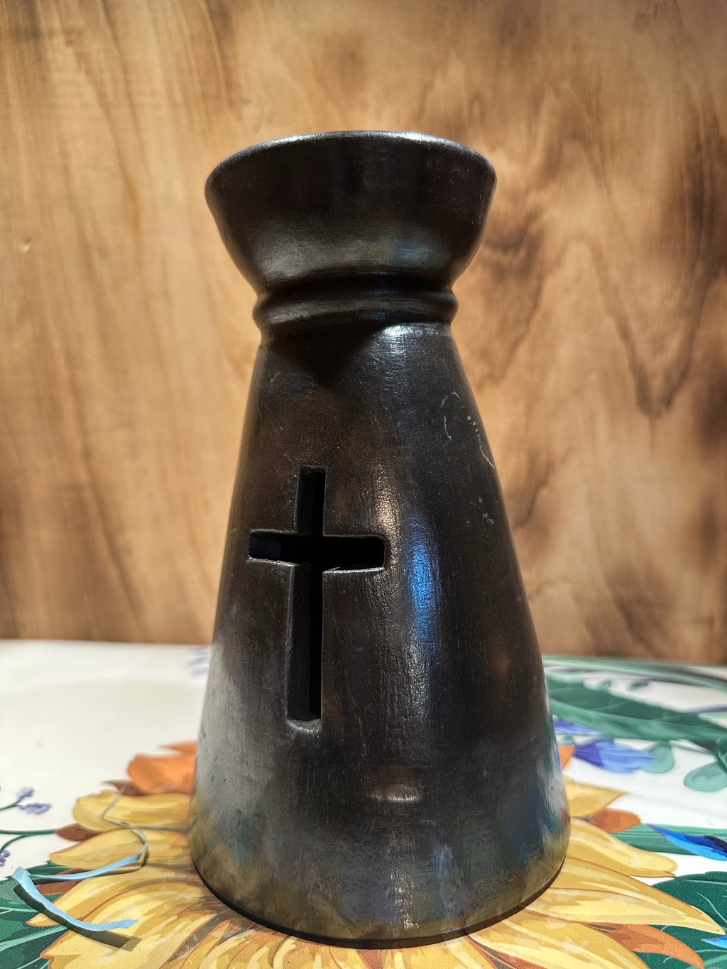 Clay candle holder