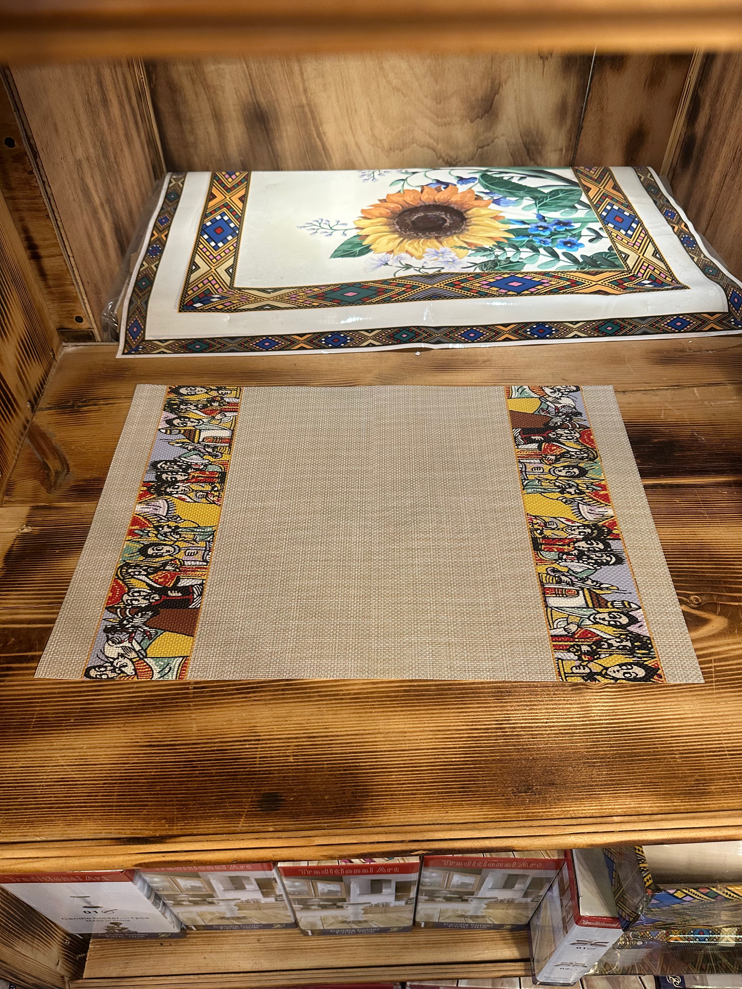 Ethiopian tabel matt circle & rectangle