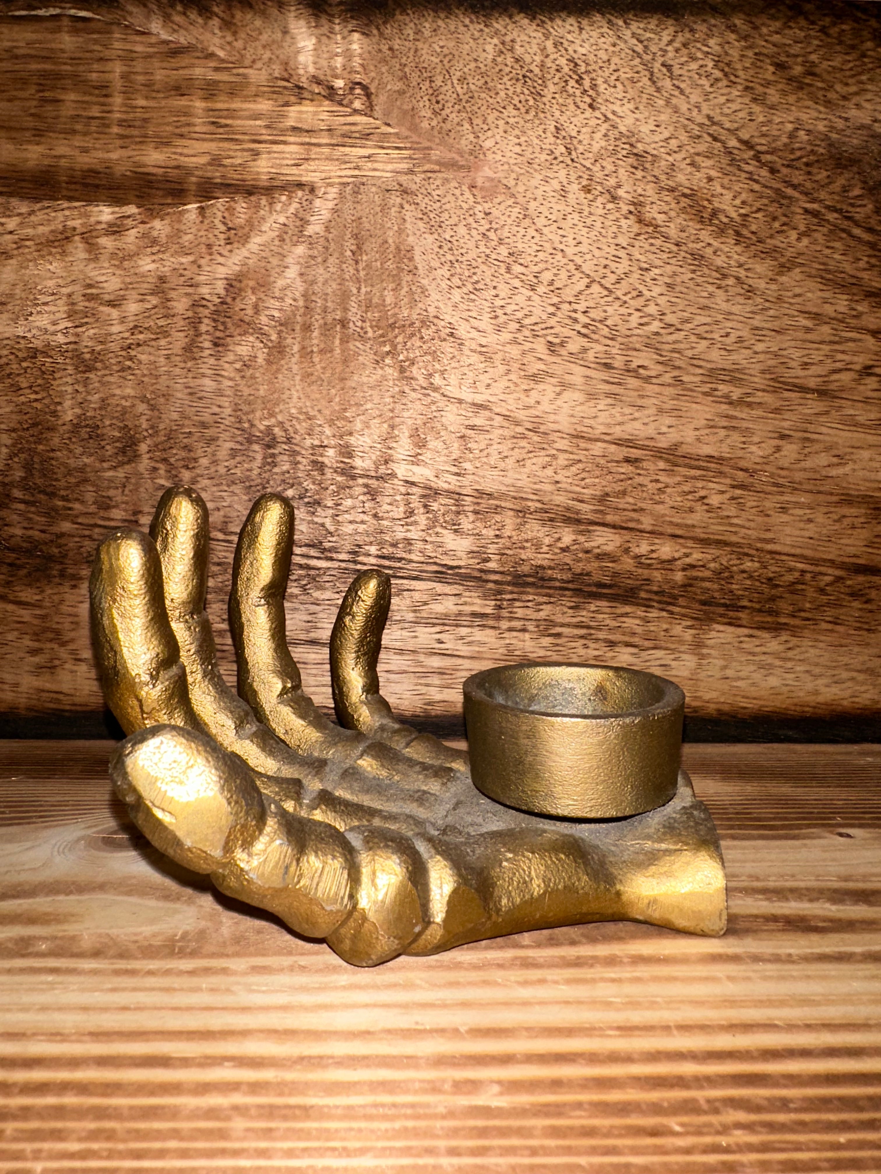 Bronze Art candle holder