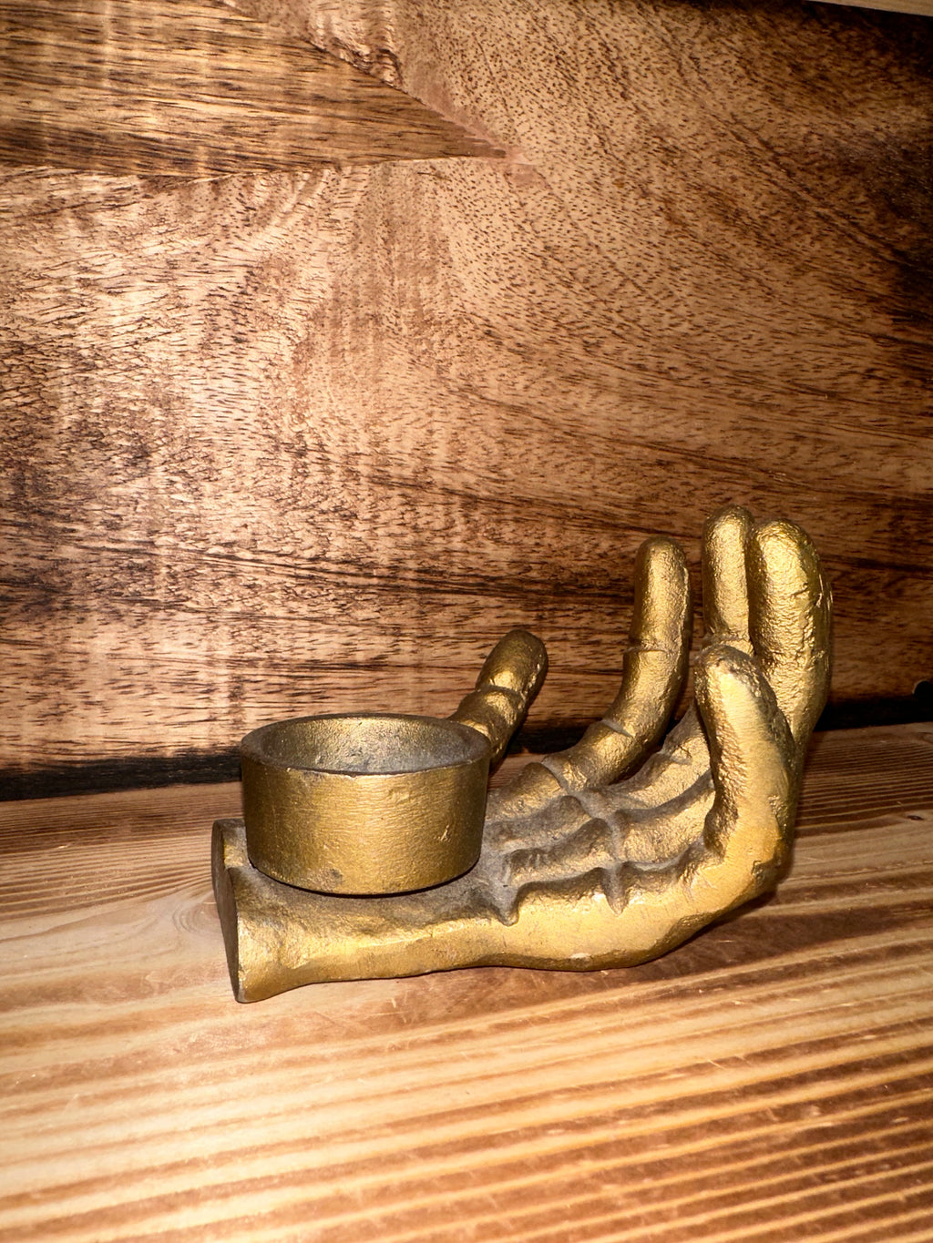 Bronze Art candle holder