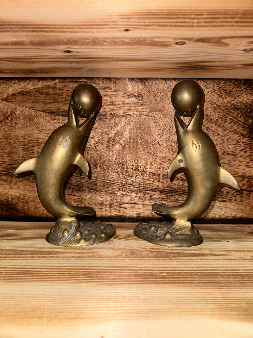 dolphin baller bronze art