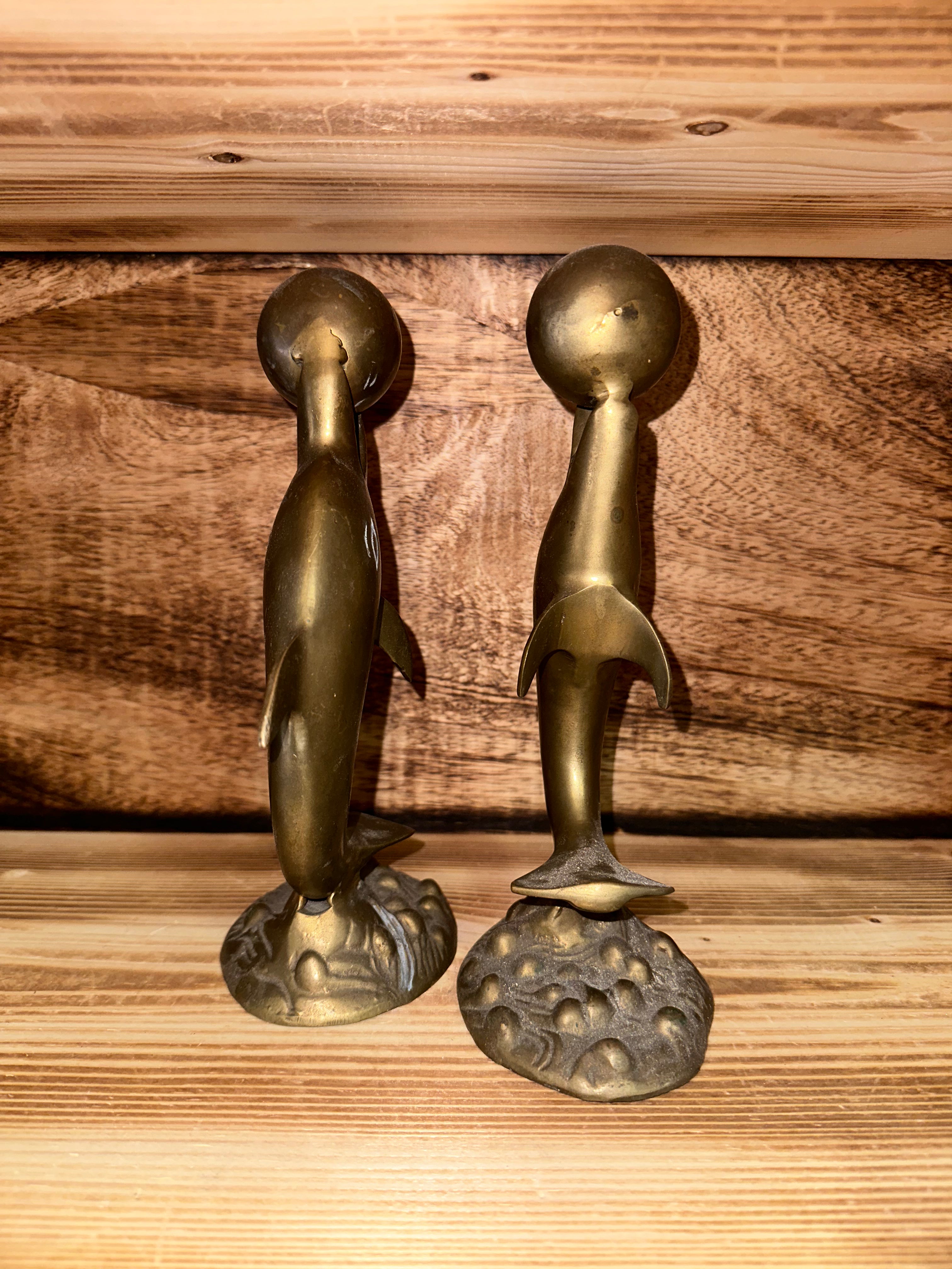 dolphin baller bronze art