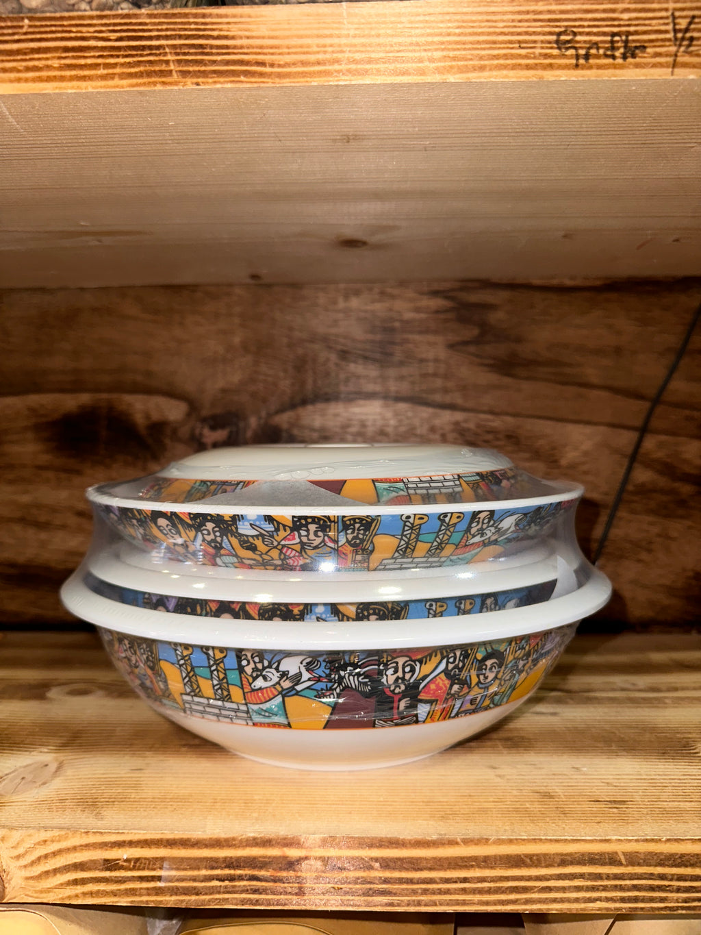 Ethiopian bowl&lid 3 set