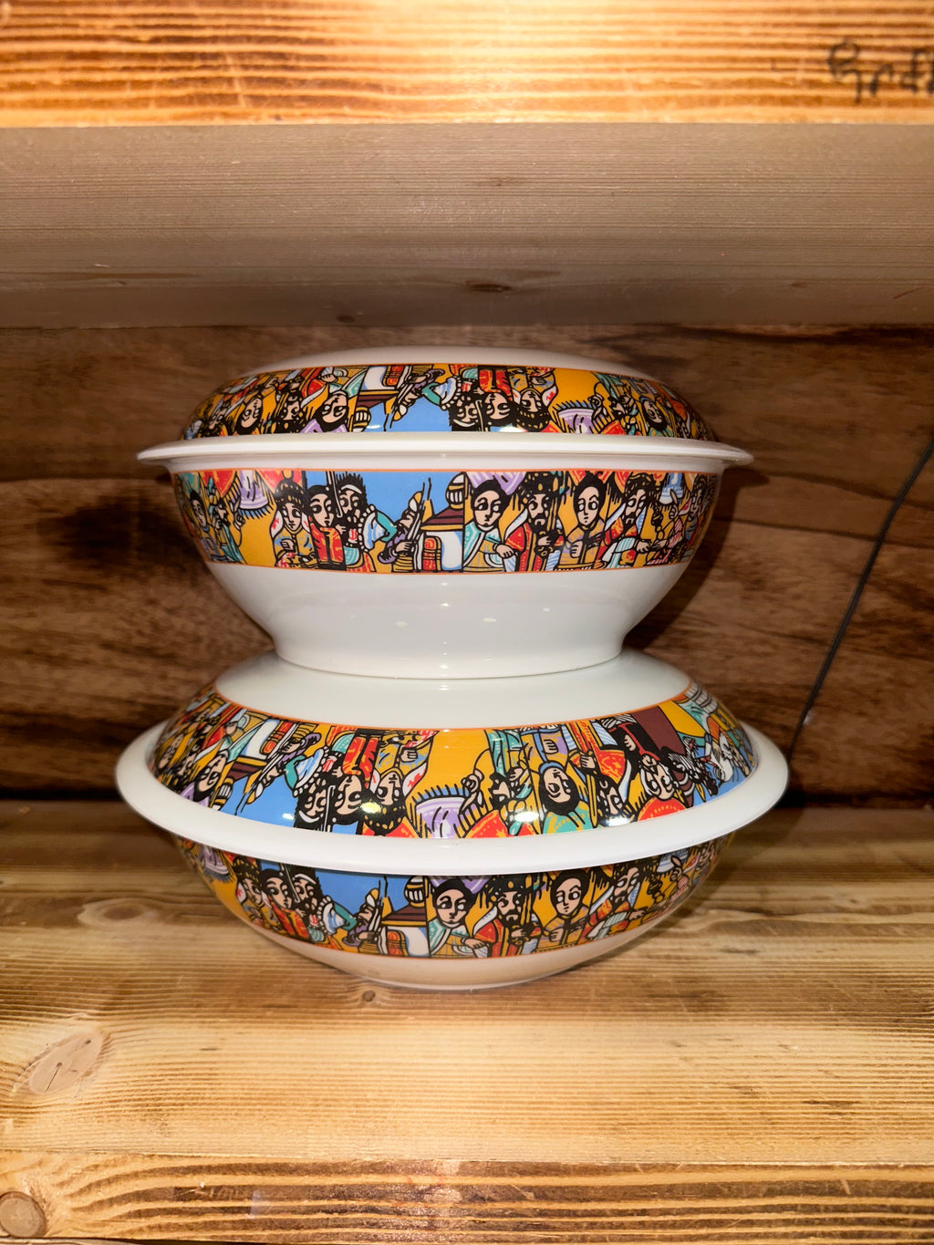 Ethiopian bowl&lid 3 set